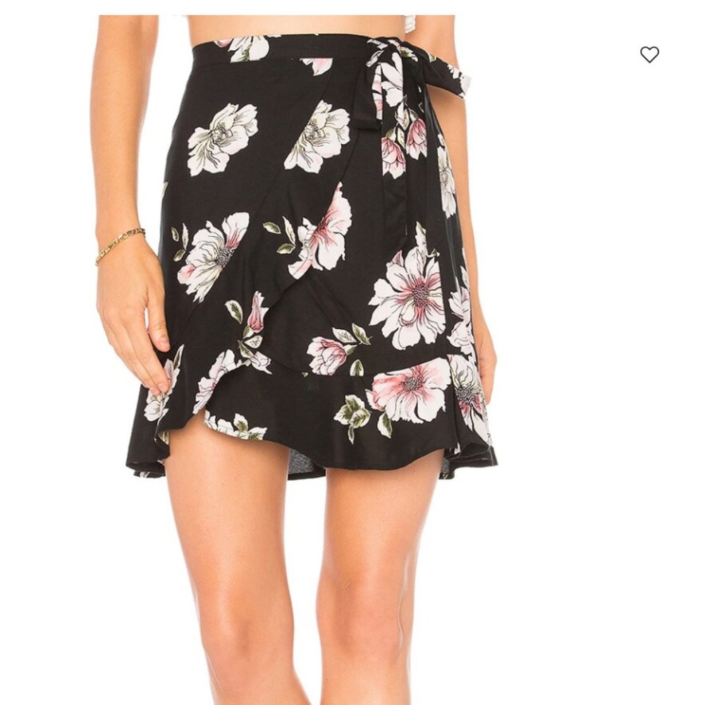 Band of Gypsies Hibiscus Mini Wrap Skirt